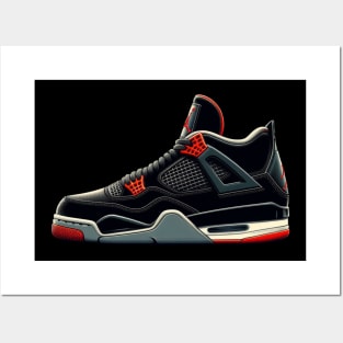 Michael Jordan Retro 4 Bred Posters and Art